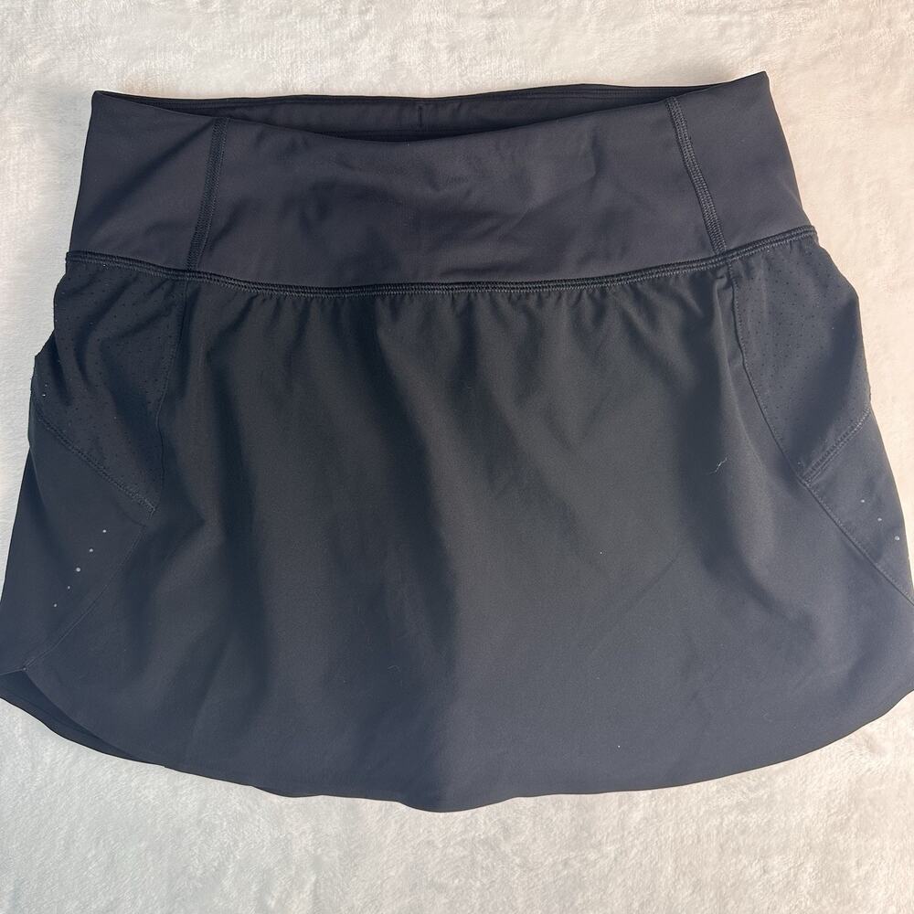 Athleta Run With It Skort Women Size Small Black Athletic Lined Excellent
